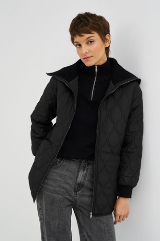 Стеганая куртка с отложным воротником Снежная королева collection 775294003