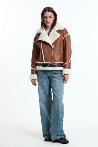 Дубленка из овчины Снежная королева collection 777601003