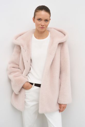 Шуба из искусственного меха с капюшоном Снежная королева collection 783188003