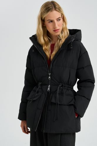 Укороченный пуховик с капюшоном Снежная королева collection 771252003