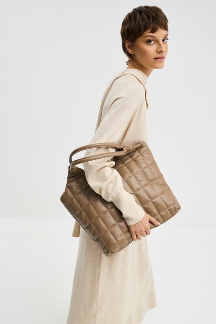 Стеганая сумка шоппер из искусственной кожи Снежная королева collection 788161003